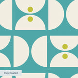 Geometric Martini Mod, Teal Wallpaper