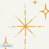 Retro Starburst, Saffron Wallpaper