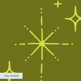 Retro Starburst, Avocado Wallpaper