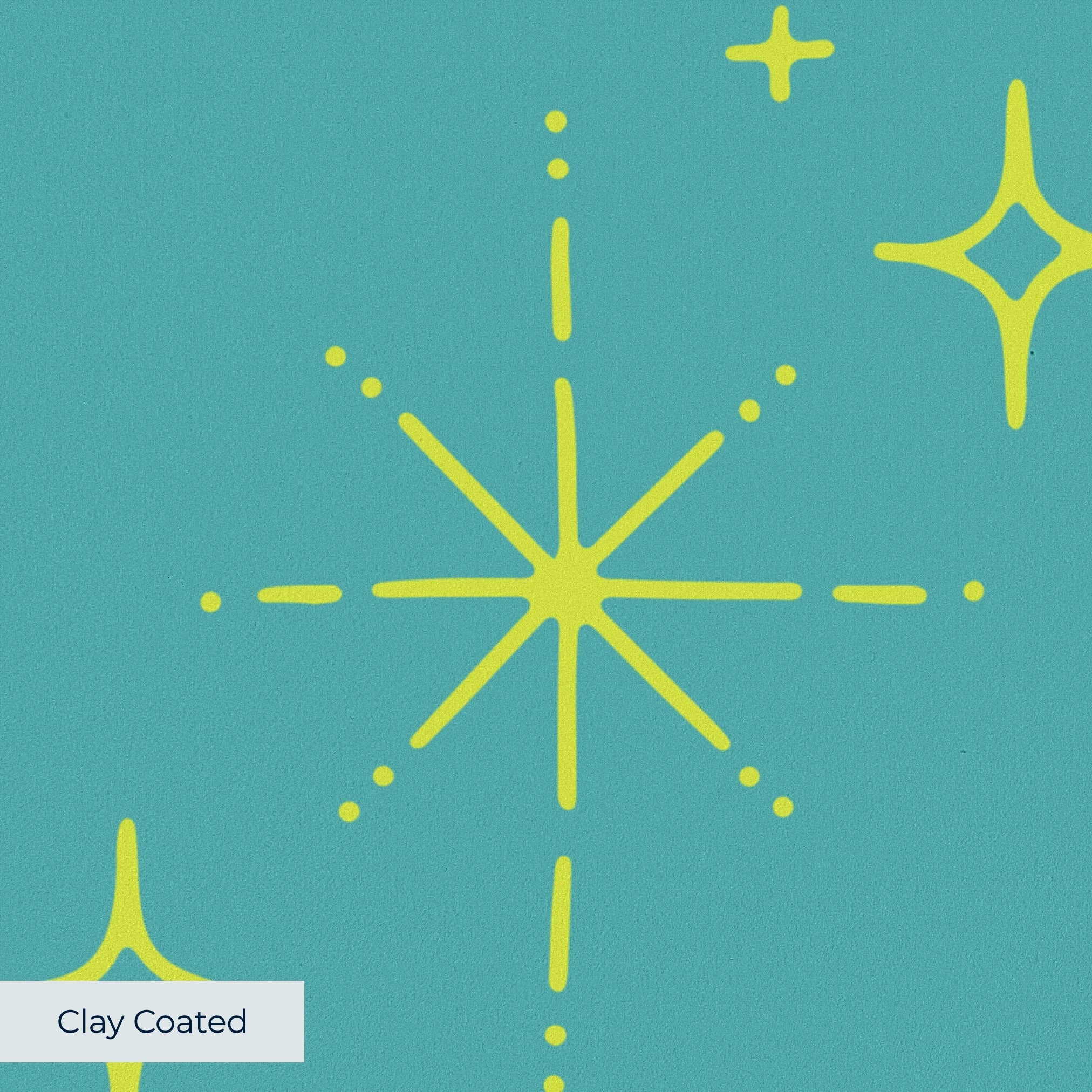Retro Starburst, Lagoon Wallpaper