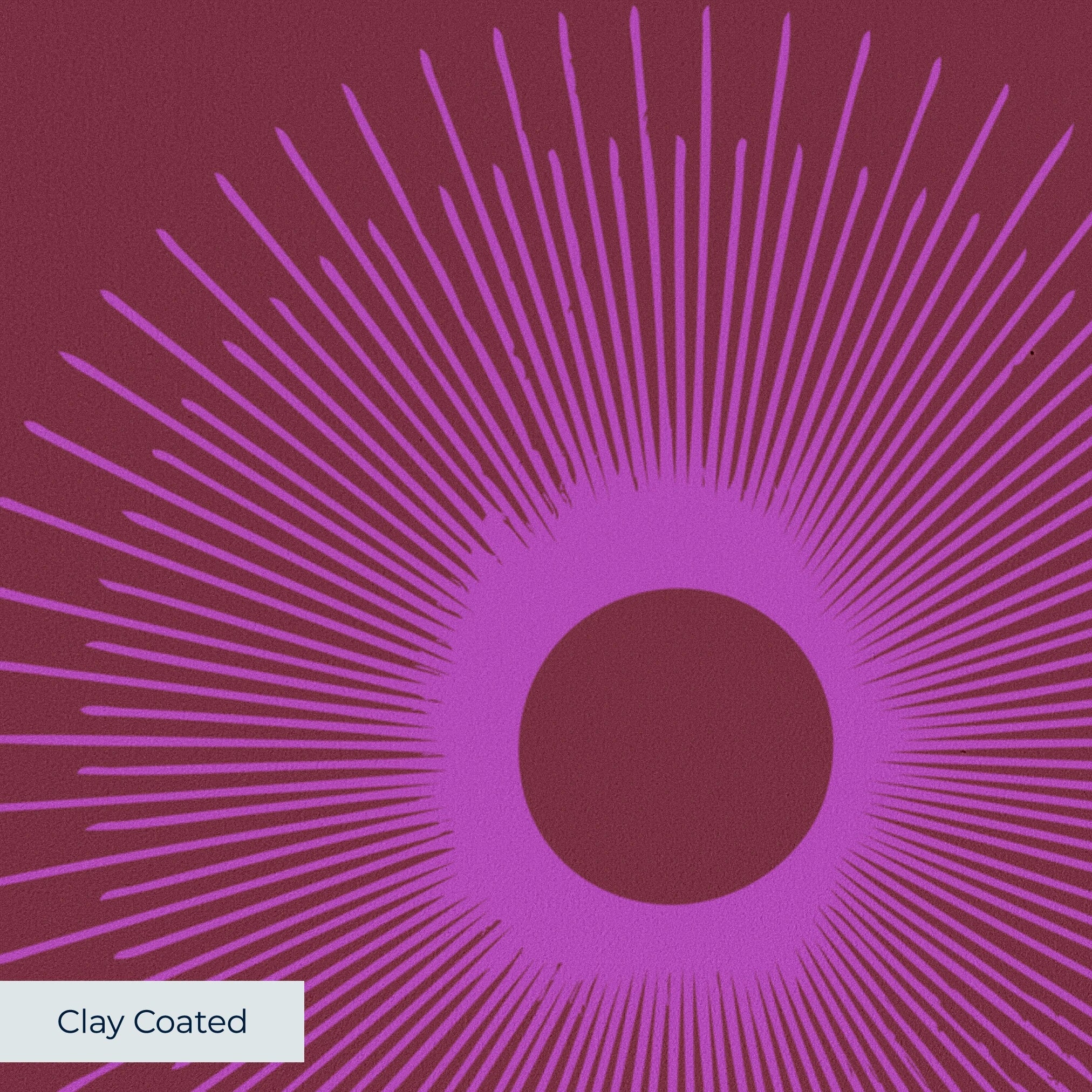 Retro Sunburst, Plum Wallpaper