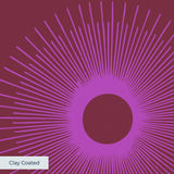 Retro Sunburst, Plum Wallpaper