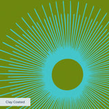 Retro Sunburst, Green and Teal Wallpaper