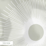 Retro Sunburst in Taupe — retro sunburst print, in warm taupe and sand with a pale center