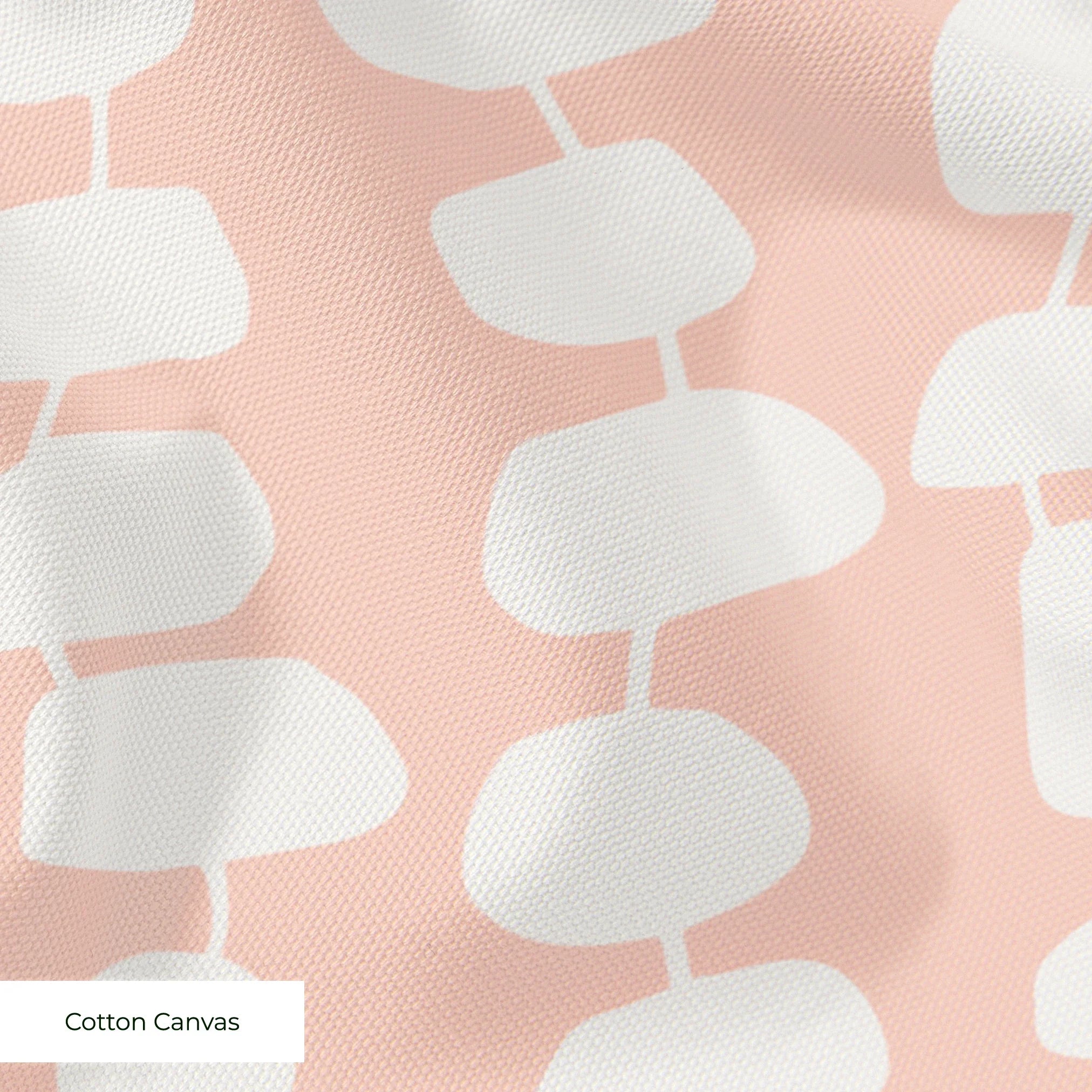 Atomic Stack in Petal — atomic stack print, in white forms on a soft blush pink ground