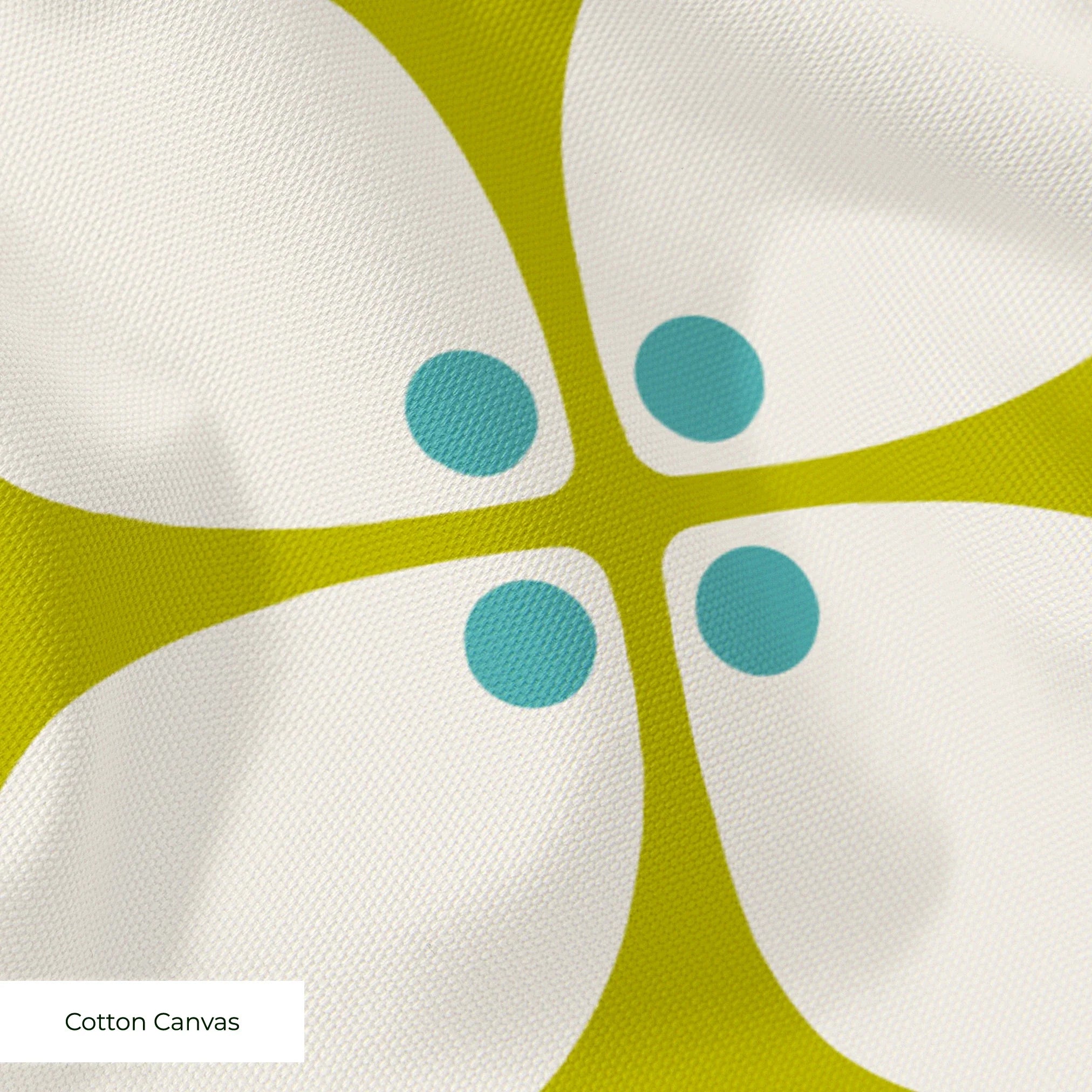 Square Mod in Chartreuse — square mod print, in acid olive and chartreuse on warm ivory