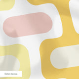 Mod Waves in Palm Springs — mod waves print, in buttery yellow and soft pink on cream