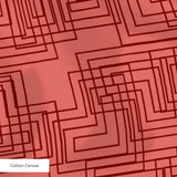 Interlock in Dusty Rose — interlock print, in brick coral over dusty red