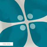 Square Mod in Pacific — square mod print, in saturated petrol teal on bone