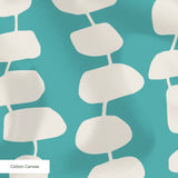 Atomic Stack in Lagoon — atomic stack print, in white forms on a clear lagoon teal ground