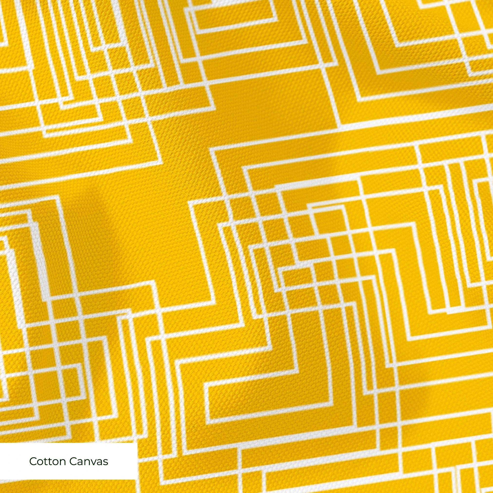 Interlock in Saffron — interlock print, in warm saffron gold