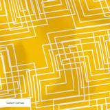 Interlock in Saffron — interlock print, in warm saffron gold