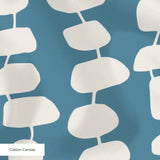 Atomic Stack in Slate — atomic stack print, in white forms on a dusty slate blue ground