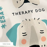 Good Dogs Club in Teal — good dogs club print, in cream and black dogs with turquoise accents on a soft cream ground