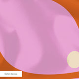 Square Mod in Pink — square mod print, in bright orchid pink with a magenta center on white