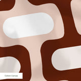Mod Waves in Amalfi Coast — mod waves print, in warm rust and chocolate brown on cream