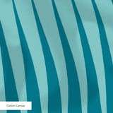 Parallax in Laguna — parallax print, in turquoise and teal shading to white