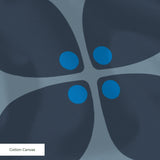 Square Mod in Midnight — square mod print, in deep indigo with a slate blue shadow, dark and moody