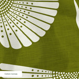 Egret of Joy in Olive — egret of joy print, in deep olive and avocado on cream