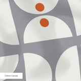 Geometric Martini Mod in Cherry — geometric martini mod print, in cool grey and white with a cherry red center