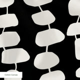 Atomic Stack in Ebony — atomic stack print, in white forms on a dense black ground