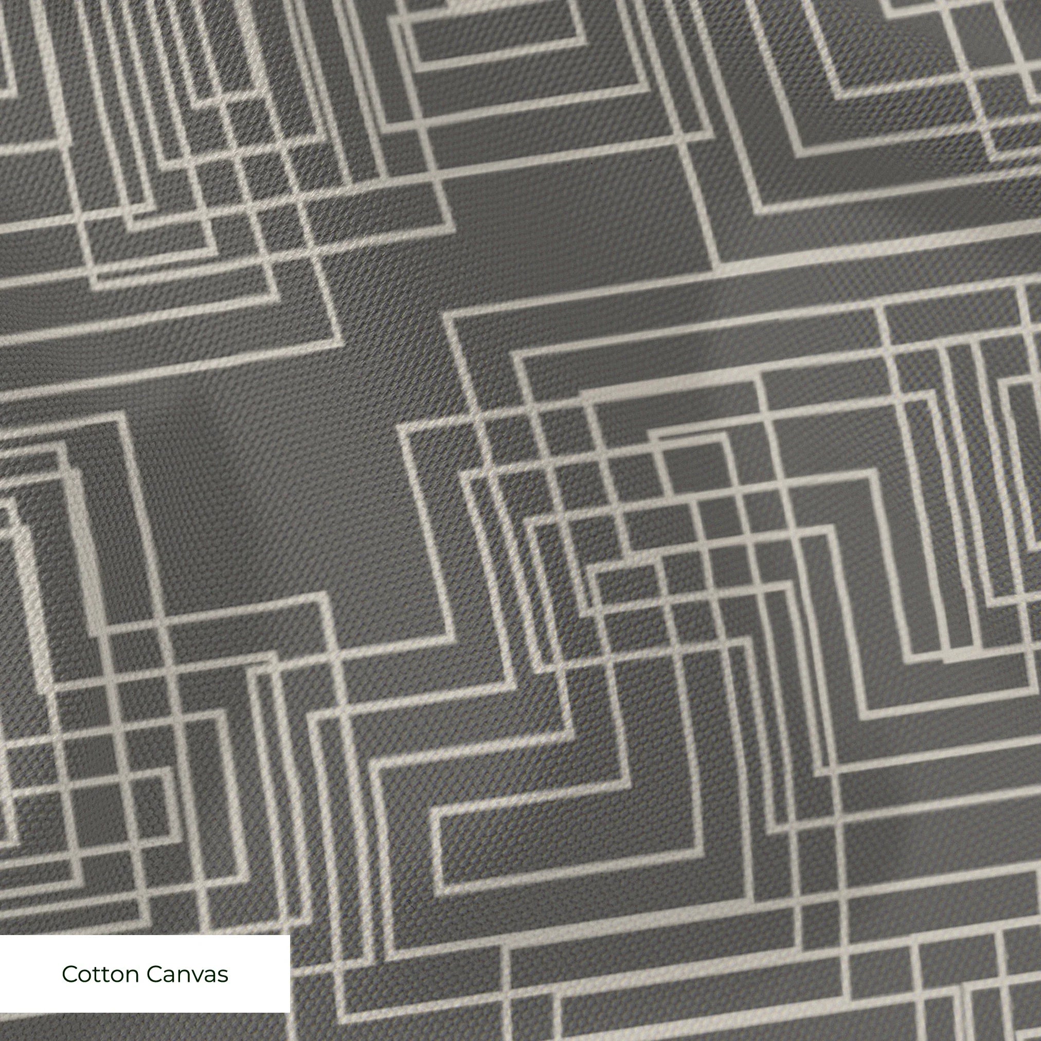 Interlock in Gray — interlock print, in mid grey, quietly textured