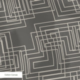 Interlock in Gray — interlock print, in mid grey, quietly textured