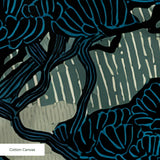 Twilight Grove in Midnight — twilight grove print, in deep teal and midnight blue, dark and moody