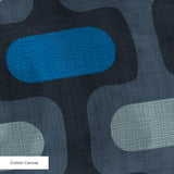 Mod Waves in Big Sur — mod waves print, in deep navy and slate blue, tonal and moody