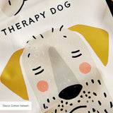 Good Dogs Club in Gold — good dogs club print, in cream and black dogs with golden mustard accents on a soft cream ground