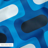 Mod Waves in La Jolla — mod waves print, in vivid cobalt blue pods on a deep navy ground