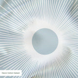 Retro Sunburst in Slate — retro sunburst print, in cool slate grey and blue with a silvery center