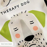 Good Dogs Club in Avocado — good dogs club print, in cream and black dogs with avocado green accents on a soft cream ground