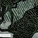 Twilight Grove in Moss — twilight grove print, in sage green and slate blue over a misty ground