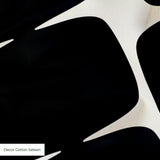 Atomic Bricks in Onyx — atomic bricks print, in dense onyx black with a white grid