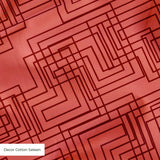 Interlock in Dusty Rose — interlock print, in brick coral over dusty red