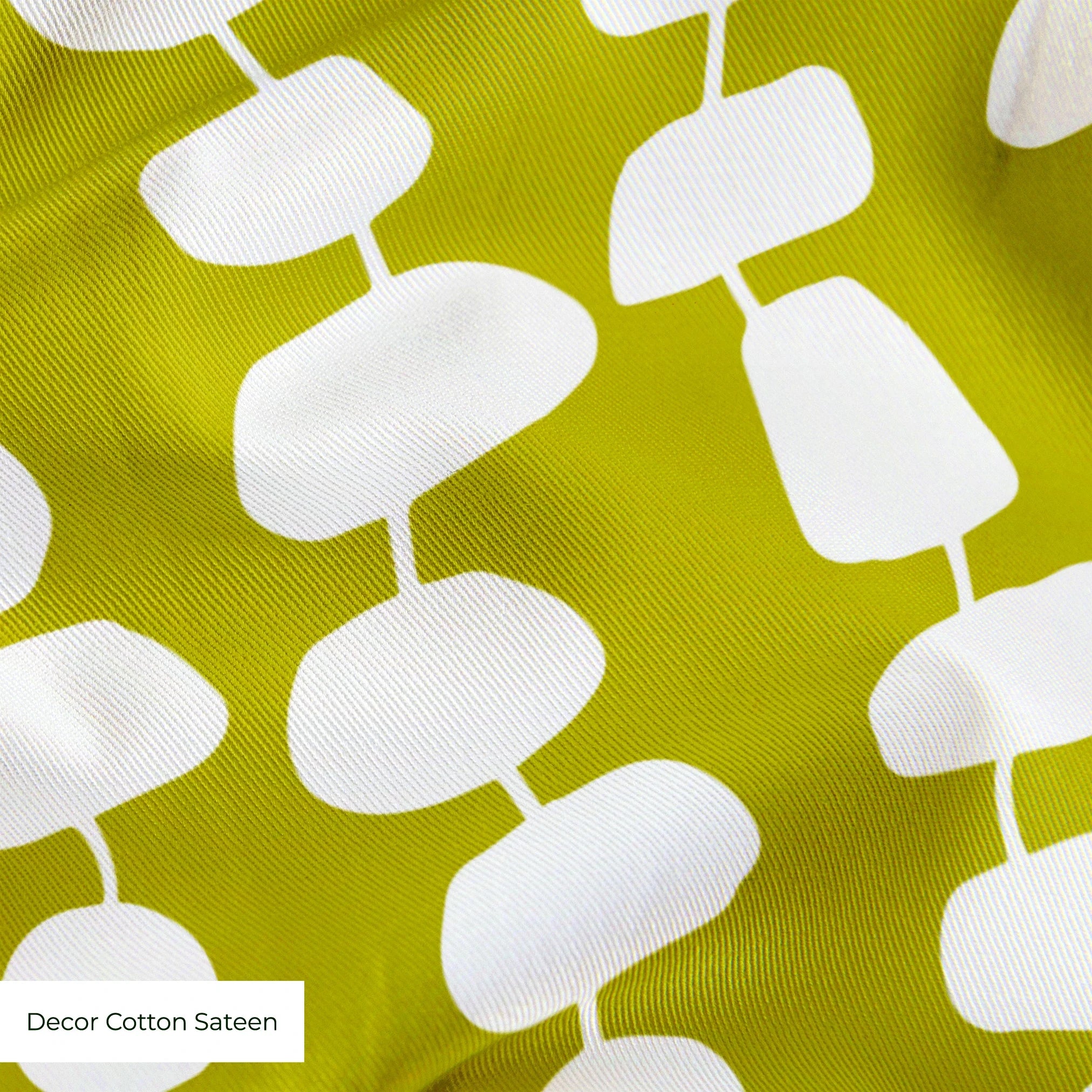 Atomic Stack in Avocado — atomic stack print, in cream forms on a bright avocado chartreuse ground