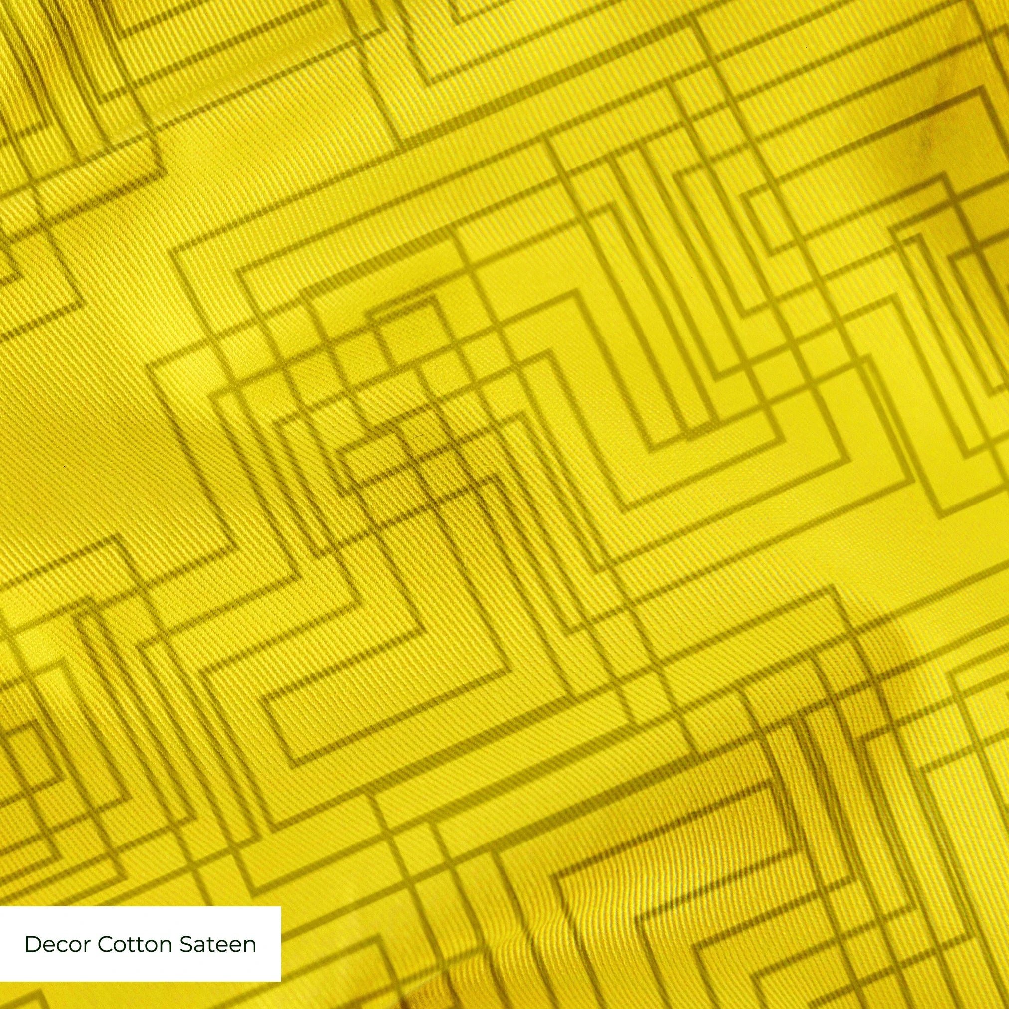 Interlock in Mustard — interlock print, in saturated mustard yellow