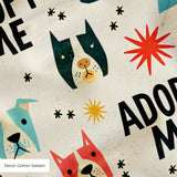 Retro Rescue Dogs — retro rescue dogs print, in teal, cream and red on a soft cream ground, small scale