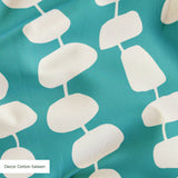 Atomic Stack in Lagoon — atomic stack print, in white forms on a clear lagoon teal ground
