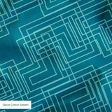 Interlock in Teal — interlock print, in deep petrol teal