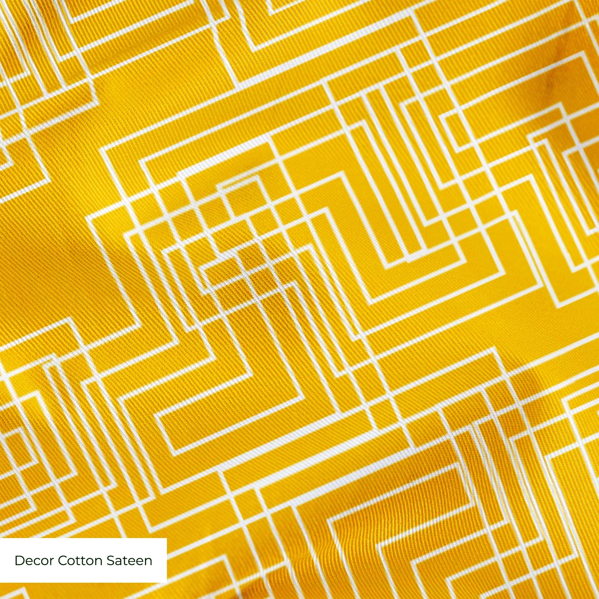 Interlock in Saffron — interlock print, in warm saffron gold