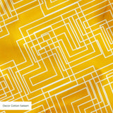 Interlock in Saffron — interlock print, in warm saffron gold