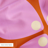 Square Mod in Pink — square mod print, in bright orchid pink with a magenta center on white