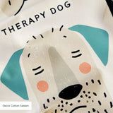 Good Dogs Club in Teal — good dogs club print, in cream and black dogs with turquoise accents on a soft cream ground