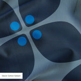 Square Mod in Midnight — square mod print, in deep indigo with a slate blue shadow, dark and moody