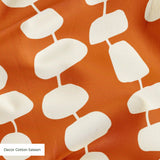 Atomic Stack in Persimmon — atomic stack print, in white forms on a warm persimmon orange ground