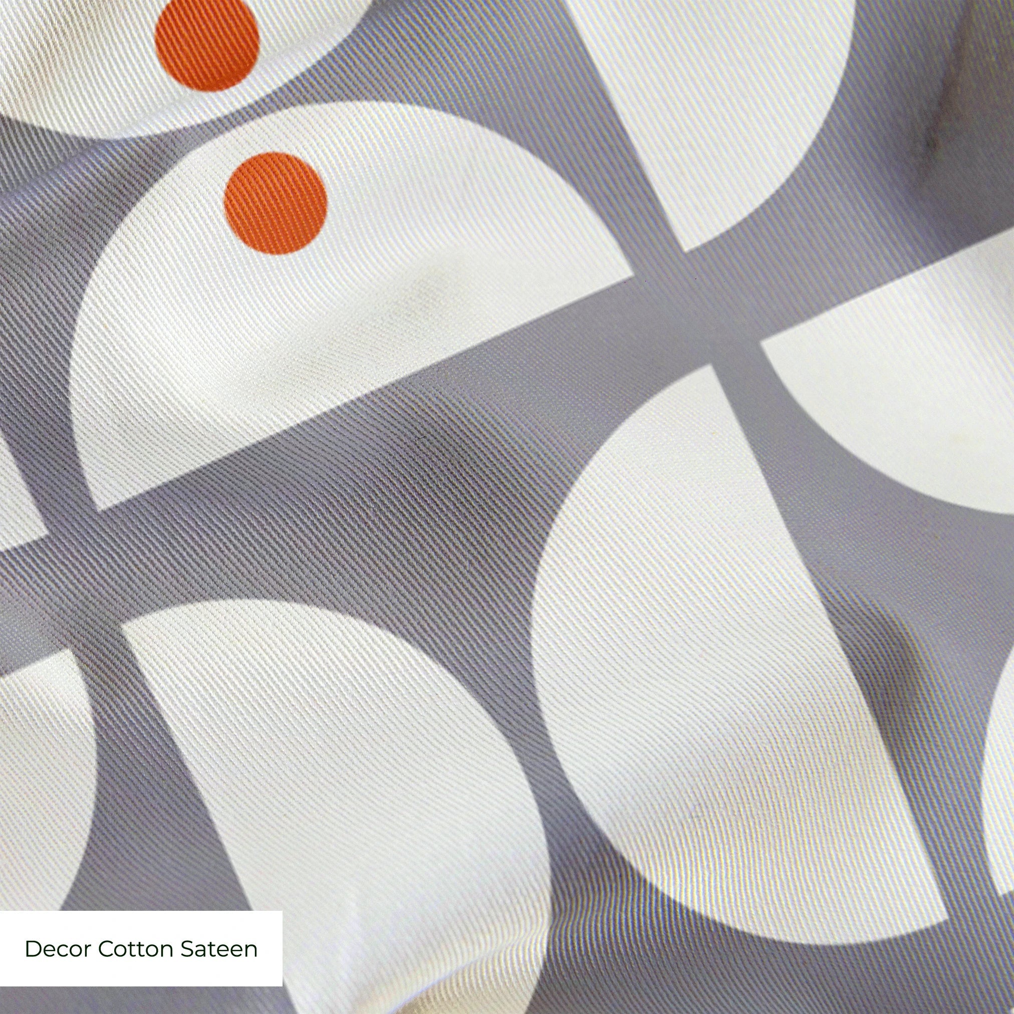 Geometric Martini Mod in Cherry — geometric martini mod print, in cool grey and white with a cherry red center
