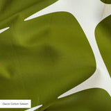 Atomic Bricks in Olive — atomic bricks print, in deep olive and moss with a bone grid