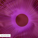 Retro Starburst in Plum — retro starburst print, in deep plum glowing out into magenta and violet halos